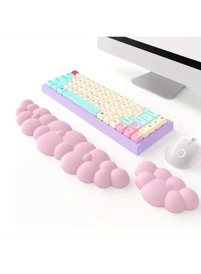 Blue Keyboard Wrist Rest Pad Ergonomic Memory Foam Support for Home Office Gaming - Image 3